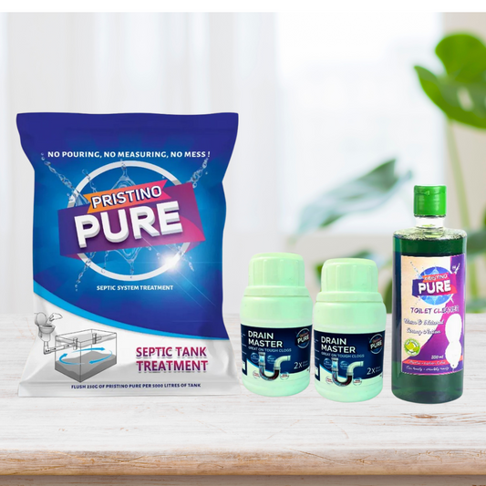 Powerful Drain Cleaning Powder, Toilet Cleaner Liquid - 2 pristino pure drain master powder (COMBO )