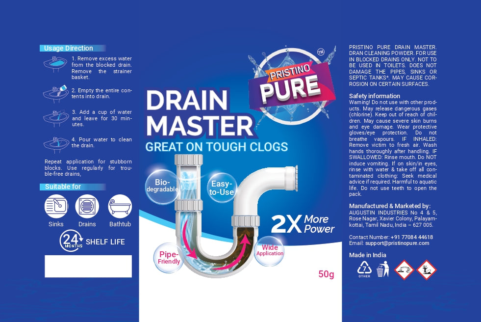 PRISTINO PURE POWDER+liquid+drain cleaner